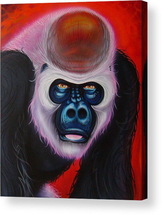 Gorilla Acrylic Print featuring the painting Gorilla #1 by Joshua South