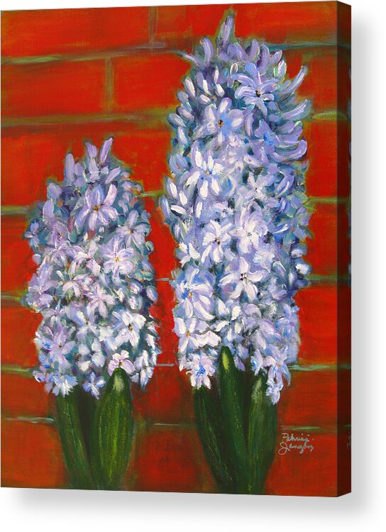 Hyacinths Acrylic Print featuring the painting Hyacinths #1 by Patricia Januszkiewicz