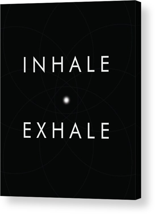 Inhale Acrylic Print featuring the mixed media Inhale Exhale #3 by Studio Grafiikka