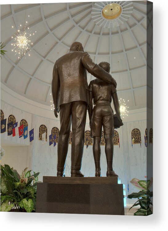 Campus Acrylic Print featuring the photograph Milton Hershey and the boy #1 by Mark Dodd