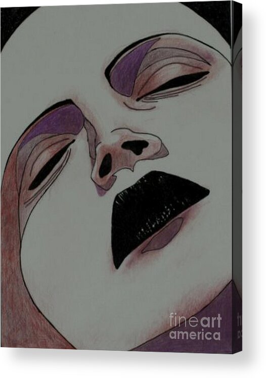 Portrait Acrylic Print featuring the photograph Purple Passion #1 by Diane montana Jansson