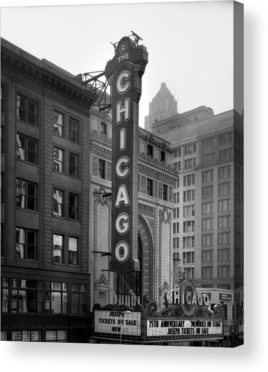 1990s Acrylic Print featuring the photograph The Chicago Theater, Constructed #1 by Everett