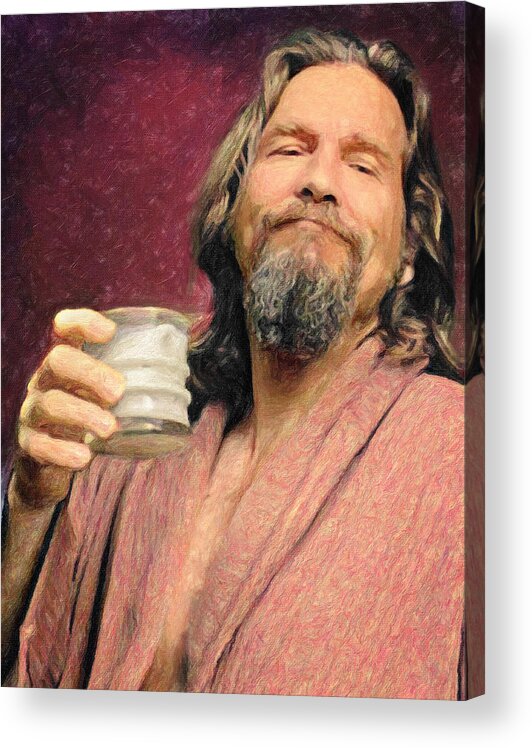 The Dude Acrylic Print featuring the painting The Dude by Zapista OU