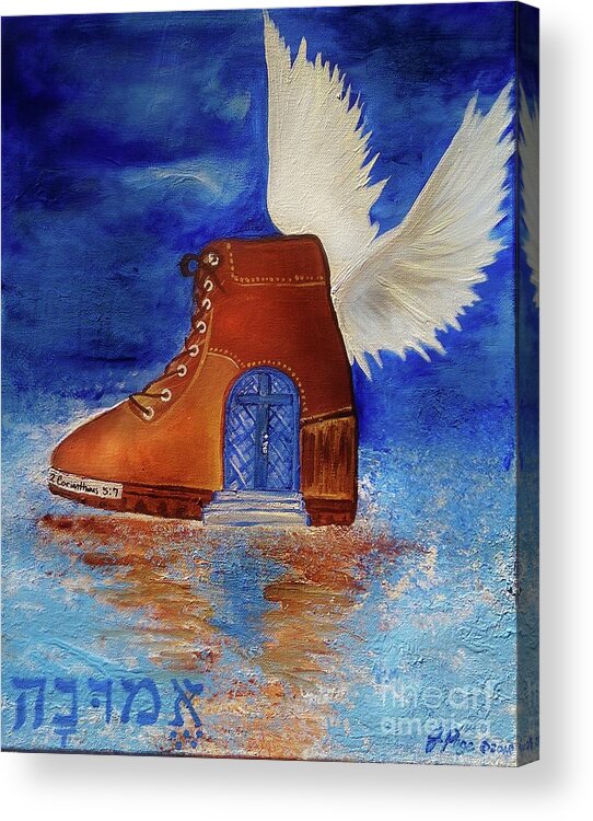 Jennifer Page Acrylic Print featuring the painting Walk by Faith #1 by Jennifer Page