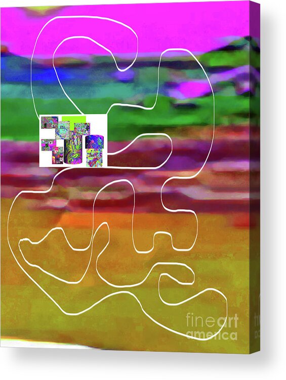 Walter Paul Bebirian Acrylic Print featuring the digital art 10-22-2015abc by Walter Paul Bebirian