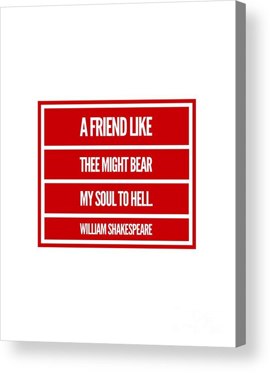 William Acrylic Print featuring the digital art William Shakespeare, Insults and Profanities #13 by Esoterica Art Agency