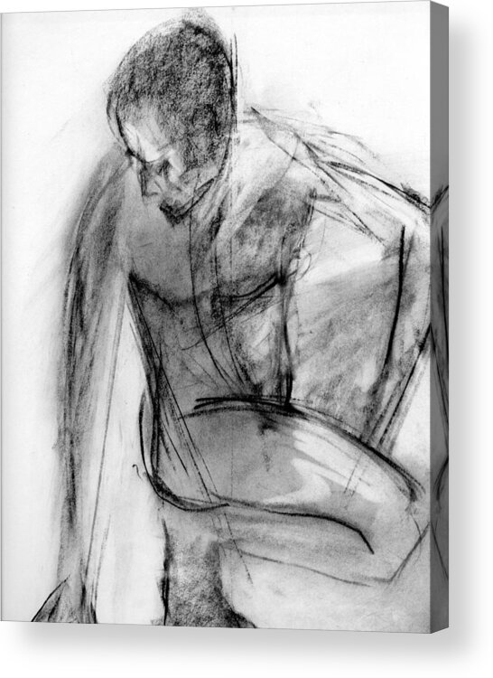 Drawing Acrylic Print featuring the drawing Untitled #356 by Chris N Rohrbach