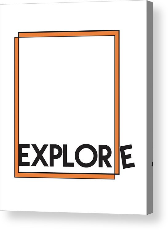 Explore Acrylic Print featuring the mixed media Explore #1 by Studio Grafiikka