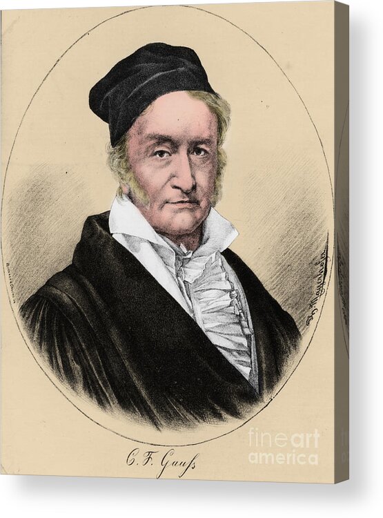 Science Acrylic Print featuring the photograph Johann Carl Friedrich Gauss, German #2 by Science Source
