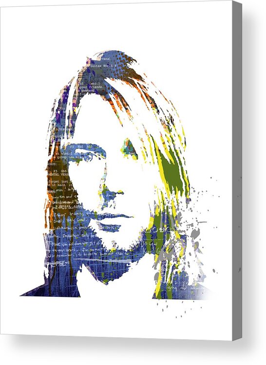 Nirvana Acrylic Print featuring the painting Nirvana Art #2 by Art Popop