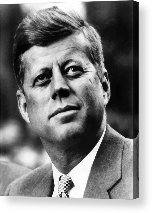 Jfk Acrylic Print featuring the painting President Kennedy by War Is Hell Store