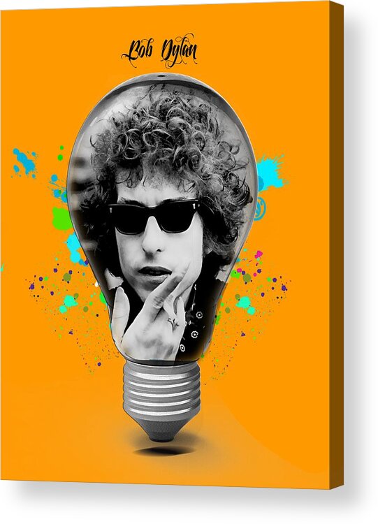 Bob Dylan Acrylic Print featuring the mixed media Bob Dylan Collection #52 by Marvin Blaine