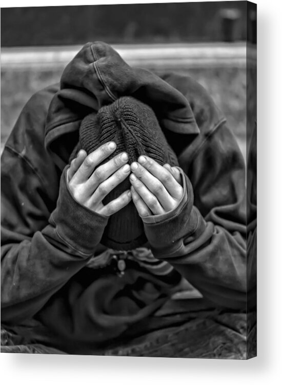 Homeless Acrylic Print featuring the photograph Homeless #9 by Robert Ullmann