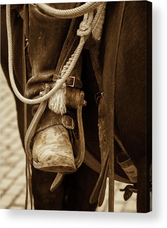 Cowboy Acrylic Print featuring the photograph A Cowboy's Boot by Jeanne May