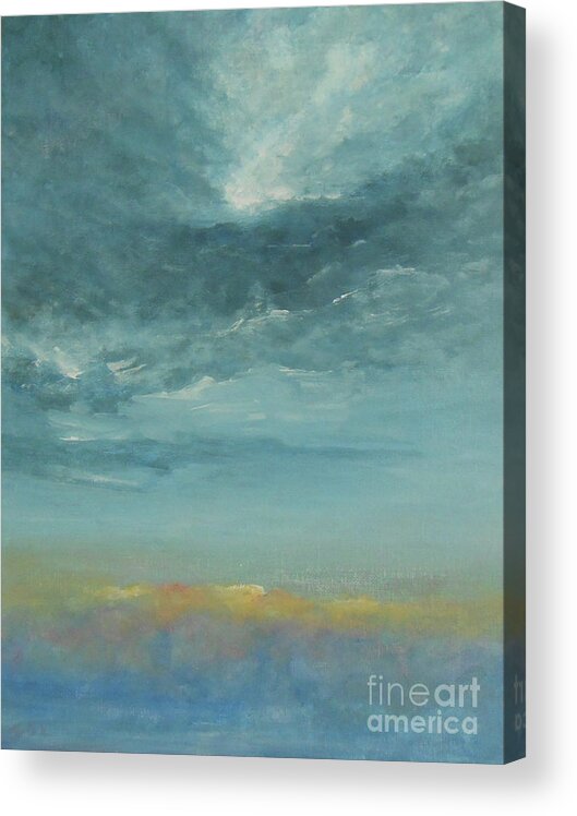 Abstract Acrylic Print featuring the painting A Drop Of Golden Sun by Jane See