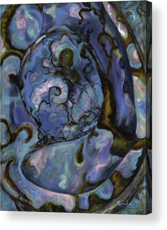 Abalone Acrylic Print featuring the painting Abalone by Lisa Reinhardt