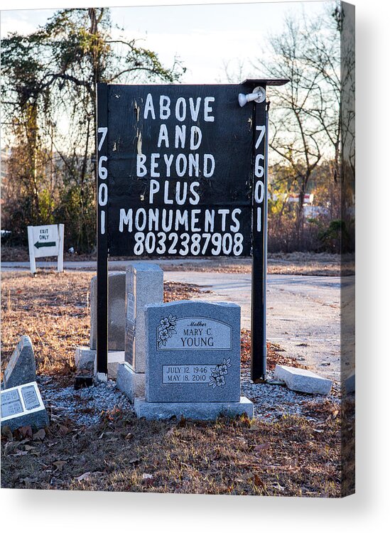 Cemetery Acrylic Print featuring the photograph Above and Beyond by Charles Hite