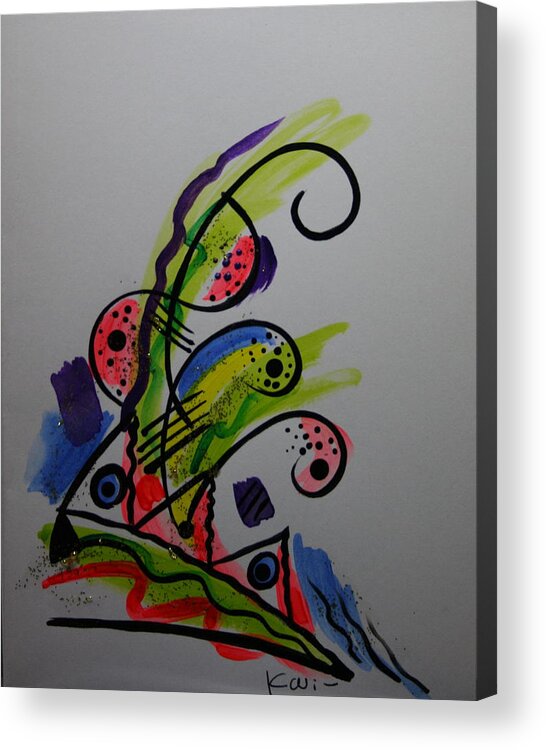 Greeting Card Acrylic Print featuring the greeting card Abstract Card 1 by Karin Eisermann