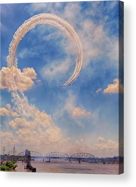 Aeroshell Acrylic Print featuring the photograph Airshow at the Lou by Susan Rissi Tregoning