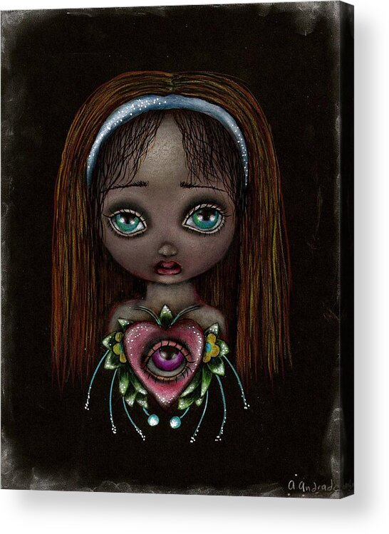 Alice In Wonderland Acrylic Print featuring the painting Alicia by Abril Andrade
