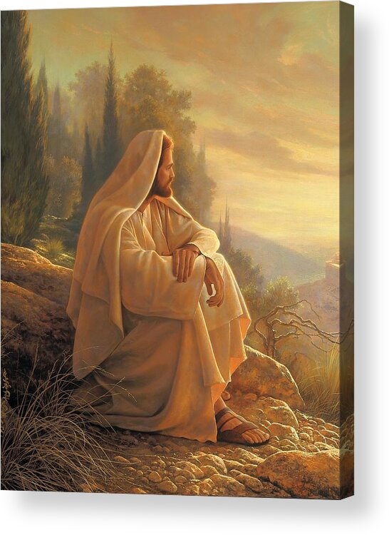 Alpha Acrylic Print featuring the painting Alpha and Omega by Greg Olsen
