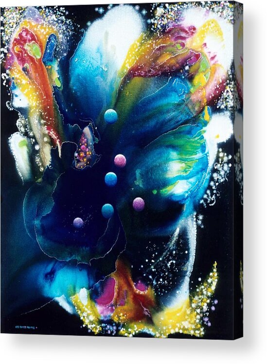 Spiritual Acrylic Print featuring the painting Angel of the Six Stars by Lee Pantas
