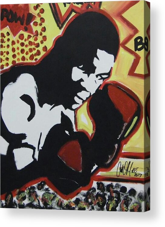 Boxing Acrylic Print featuring the painting Animated Mike by Antonio Moore