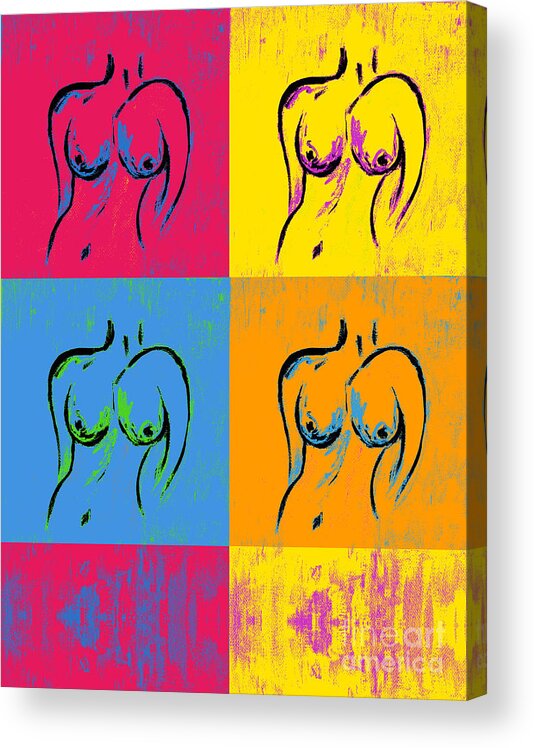 Nude Acrylic Print featuring the painting Another nude 2 by Julie Lueders 
