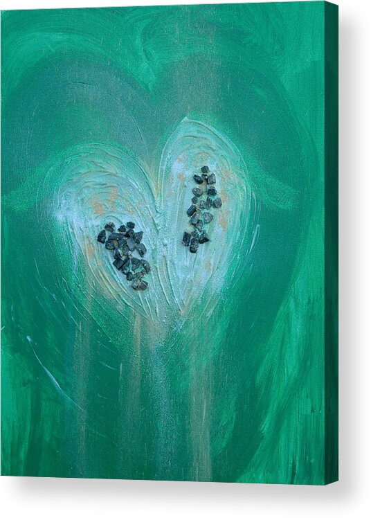 Angels Acrylic Print featuring the painting Archangel Raphael by Anjel B Hartwell