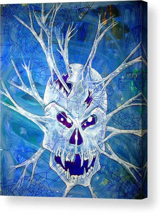 Alien Acrylic Print featuring the painting ArtLeigh VI by Leigh Odom