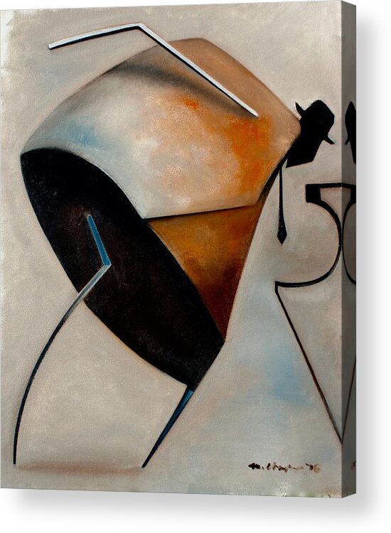 Jazz Acrylic Print featuring the painting Assemblage / Swing by Martel Chapman