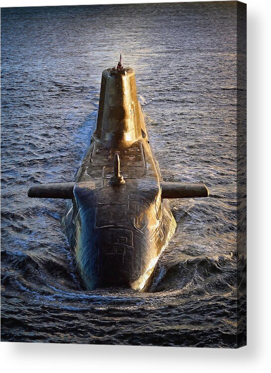Astute Class Acrylic Print featuring the digital art Astute Class Submarine by Roy Pedersen