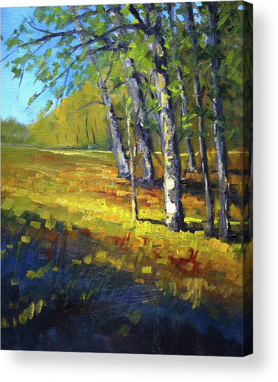 Bloedel Reserve Acrylic Print featuring the painting Autumn at Bloedel by Nancy Merkle