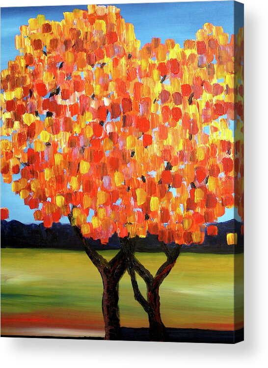Tree Acrylic Print featuring the painting Autumn by Frank Botello