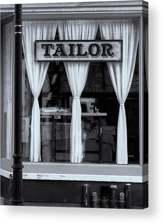 Bellows Falls Vermont Acrylic Print featuring the photograph Bellows Falls Tailor by Tom Singleton