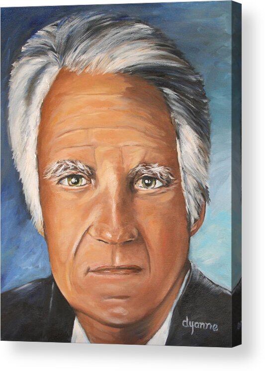 Billy Graham Acrylic Print featuring the painting Billy Graham Just As I Am by Dyanne Parker