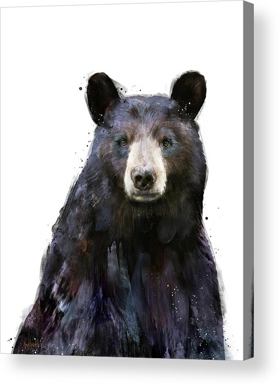 Bear Acrylic Print featuring the painting Black Bear by Amy Hamilton