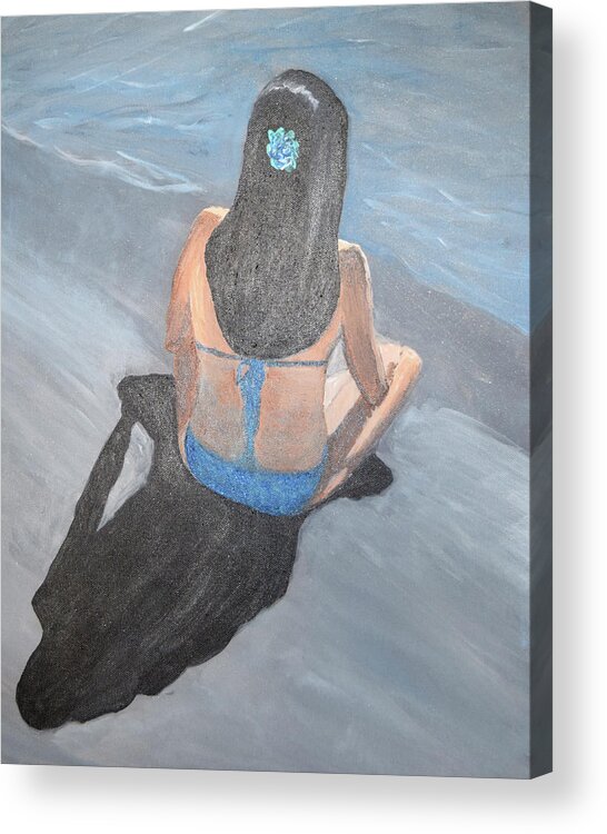  Acrylic Print featuring the painting Blue Zen by Toni Willey