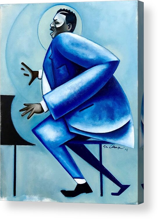 Jazz Acrylic Print featuring the painting Blues/ Oscar by Martel Chapman