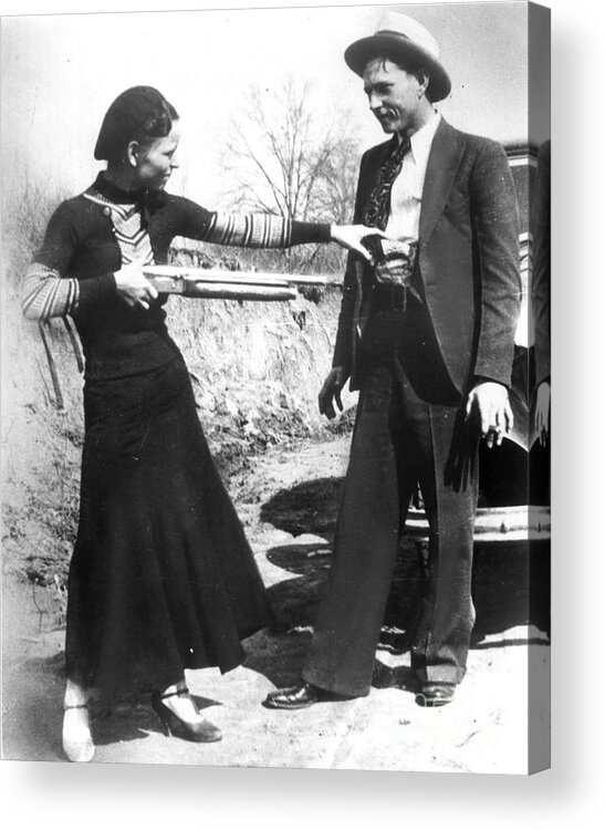 1933 Acrylic Print featuring the photograph Bonnie And Clyde, 1933 by Granger