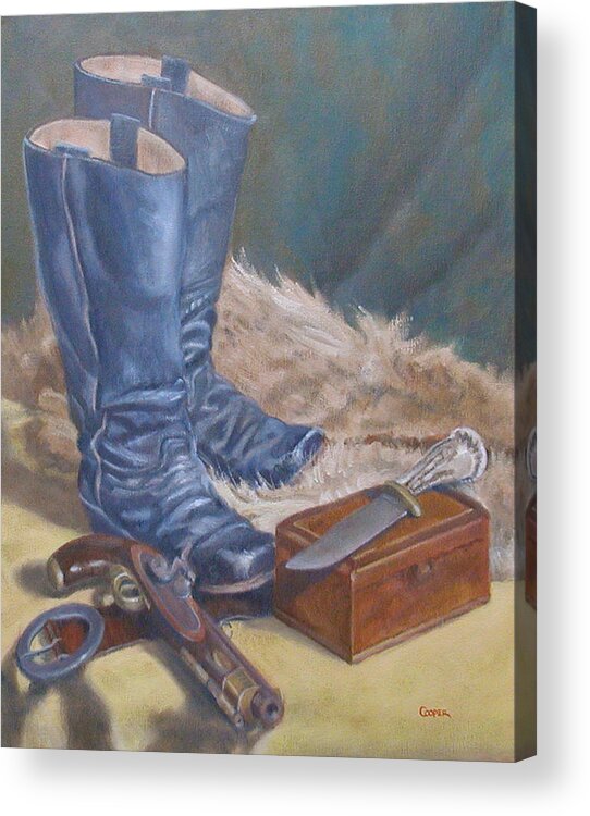 Boot Acrylic Print featuring the painting Boots by Todd Cooper