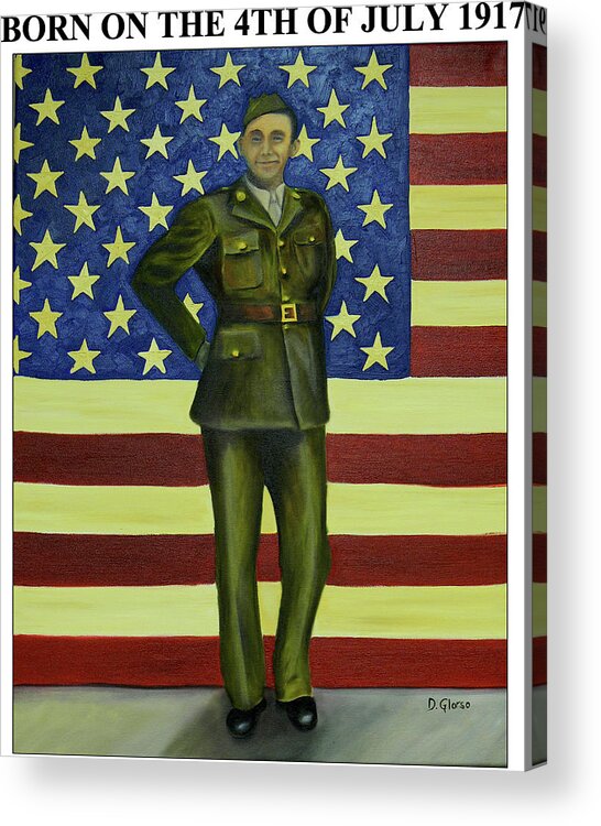 Glorso Acrylic Print featuring the painting Born on the 4th of July by Dean Glorso