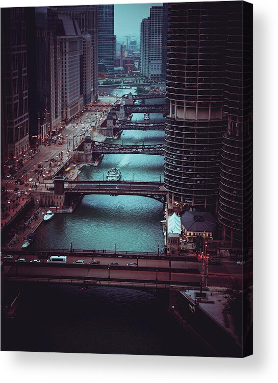 Chicago Acrylic Print featuring the photograph Bridge Line by Nisah Cheatham