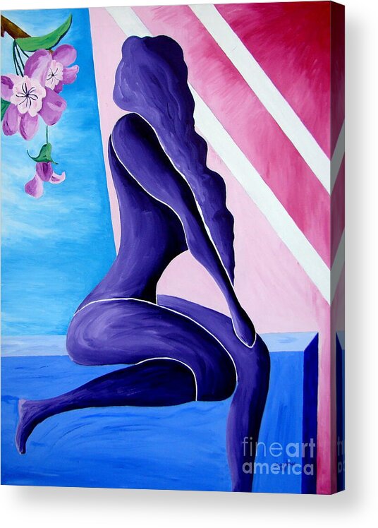 Women Acrylic Print featuring the painting Bridget by Lisa Rose Musselwhite