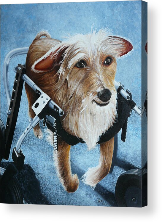 Pet Acrylic Print featuring the painting Buddy's Hope by Vic Ritchey