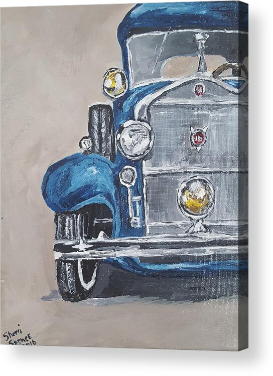Vintage Car Acrylic Print featuring the painting Cadillac V16 by Sherri Spence