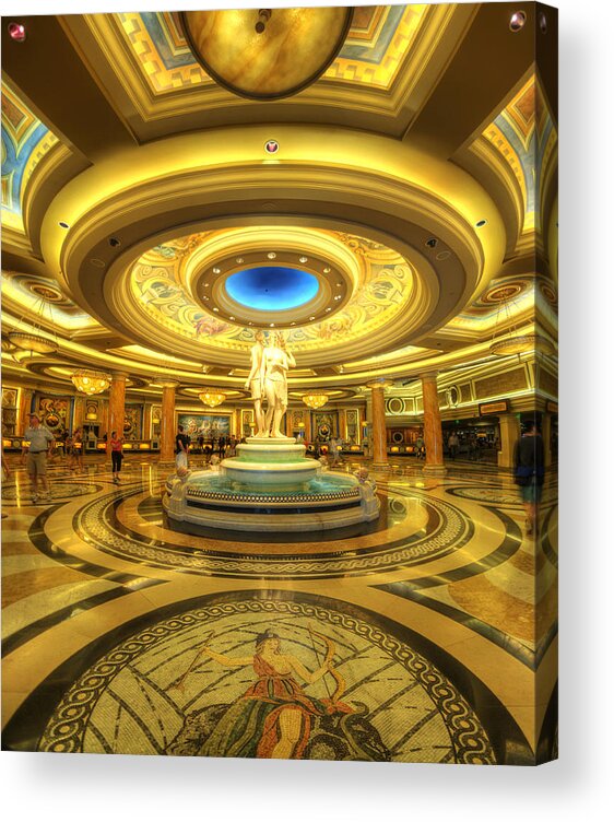 Art Acrylic Print featuring the photograph Caesar's Grand Lobby by Yhun Suarez