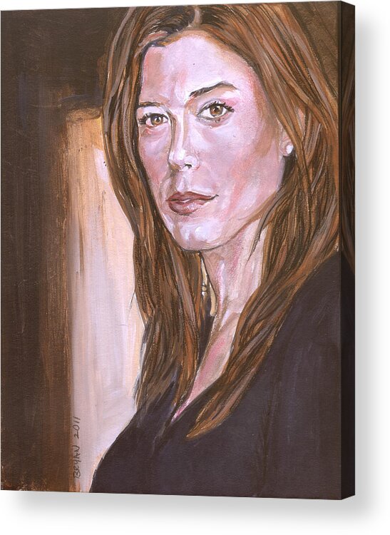 Caitlin Keats Acrylic Print featuring the painting Caitlin Keats by Bryan Bustard