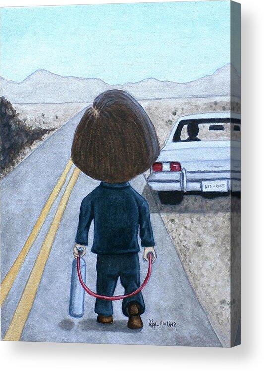 No Country For Old Men Acrylic Print featuring the painting Calm Deadly Encounter by Al Molina