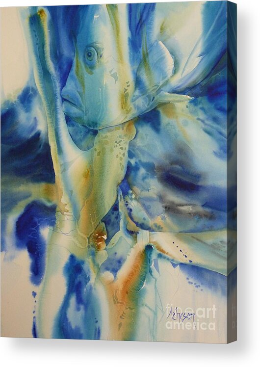 Fish Acrylic Print featuring the painting Camouflage by Donna Acheson-Juillet